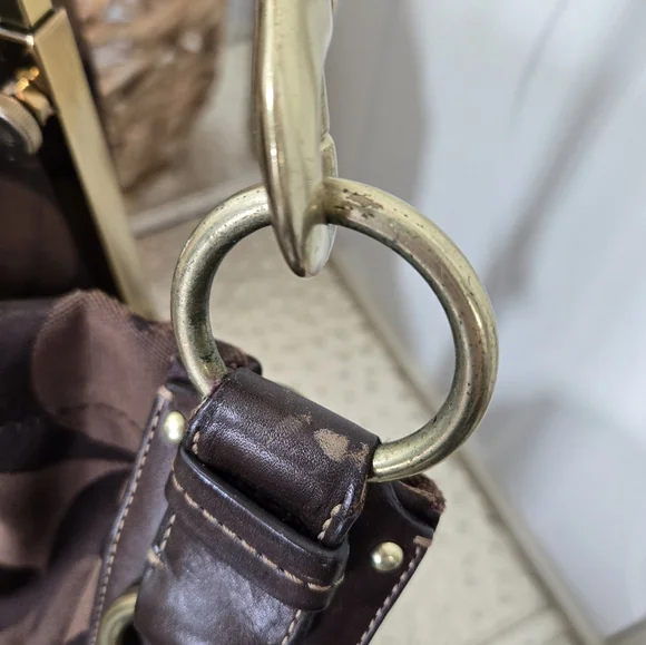 BROWN COACH CARLY CLOTH BAG 🤎 - Picture 6 of 16